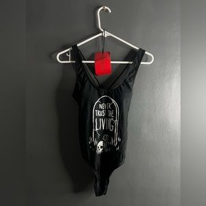 Never Trust The Living pentagram back BlackCraft one piece NWT